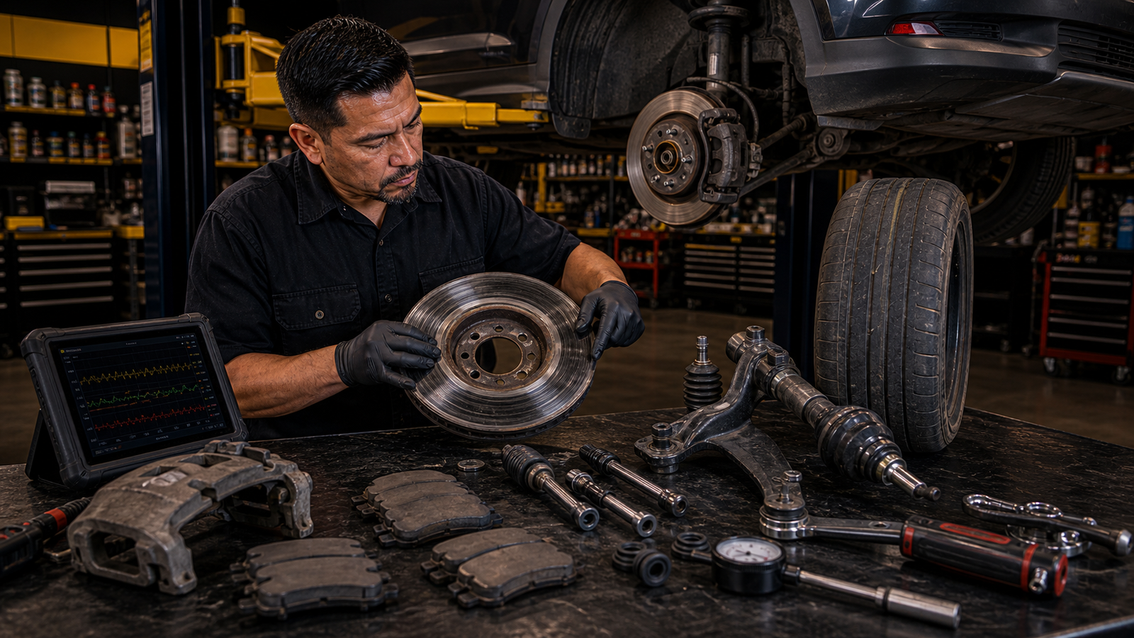 Measure Friction Material and Rotor Condition for Brake Repair Help in Joliet
